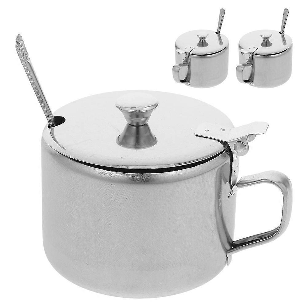 Stainless Steel Sugar Holder, Versatile Container with Handle for Kitchen and Dining Use