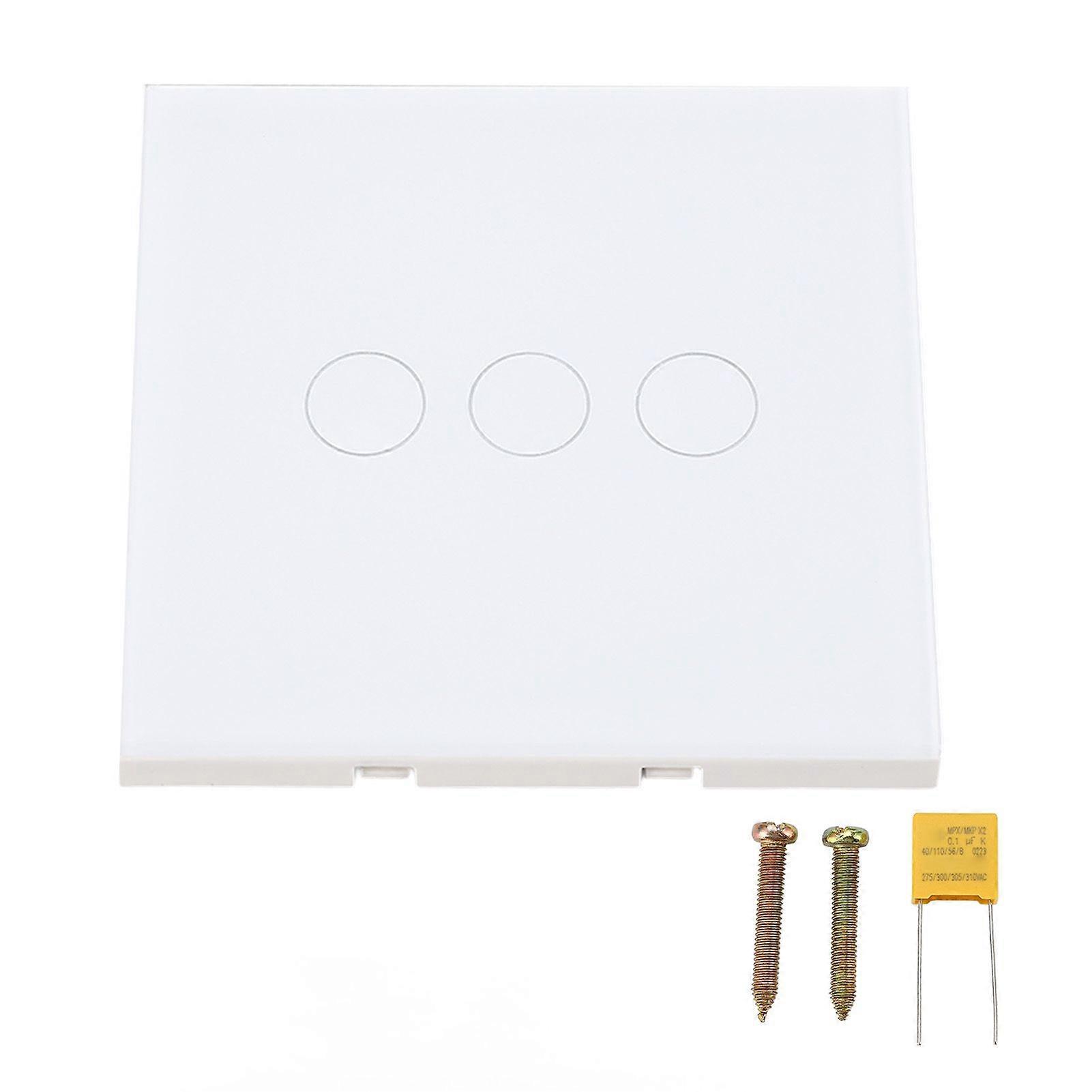 High quality  Wall switch panel tempered glass with light touch switch single