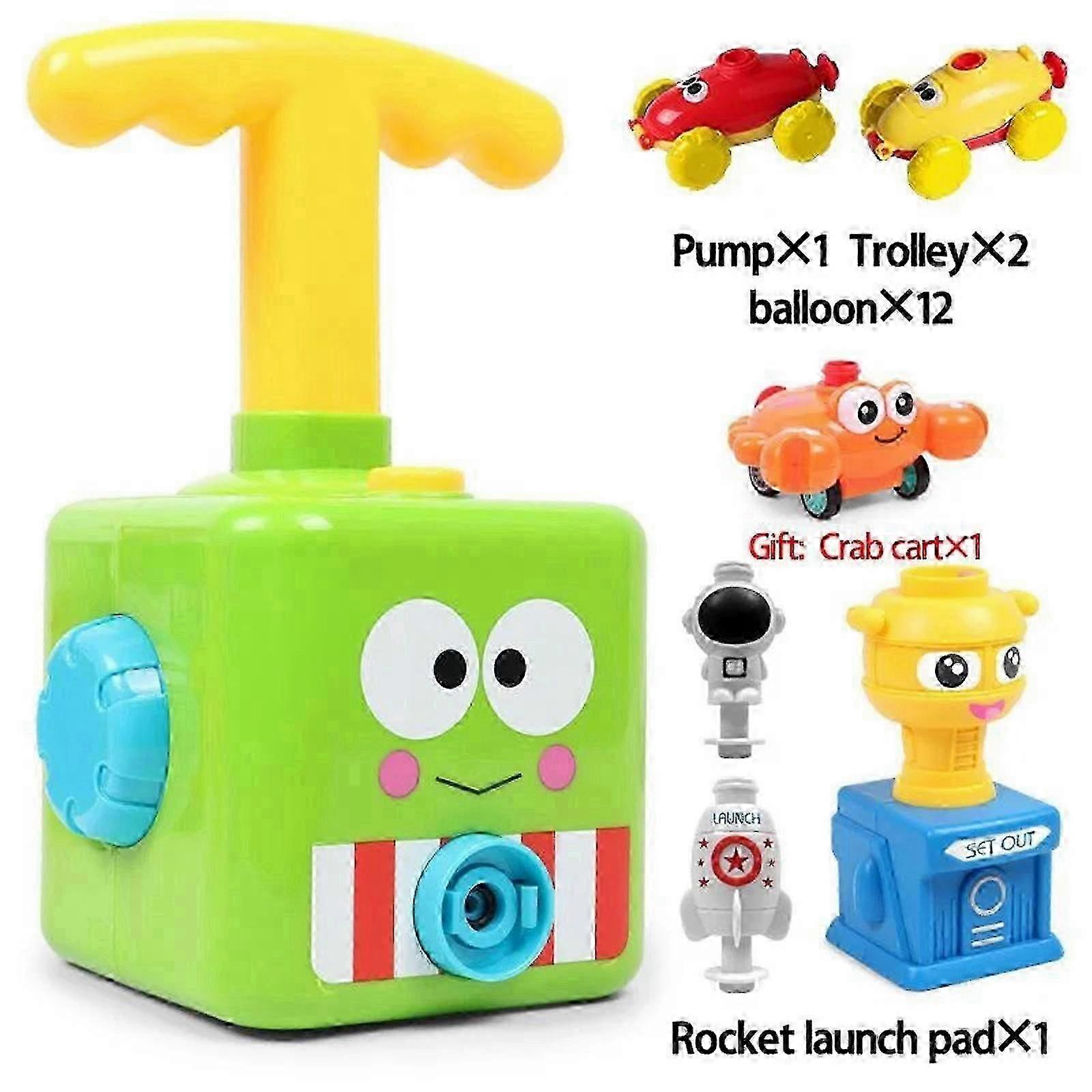 مجموعة مضخة لعبة سيارة بالون معبأة مرح ، مجموعة ألعاب سيارة قاذفة بالون للأطفال
