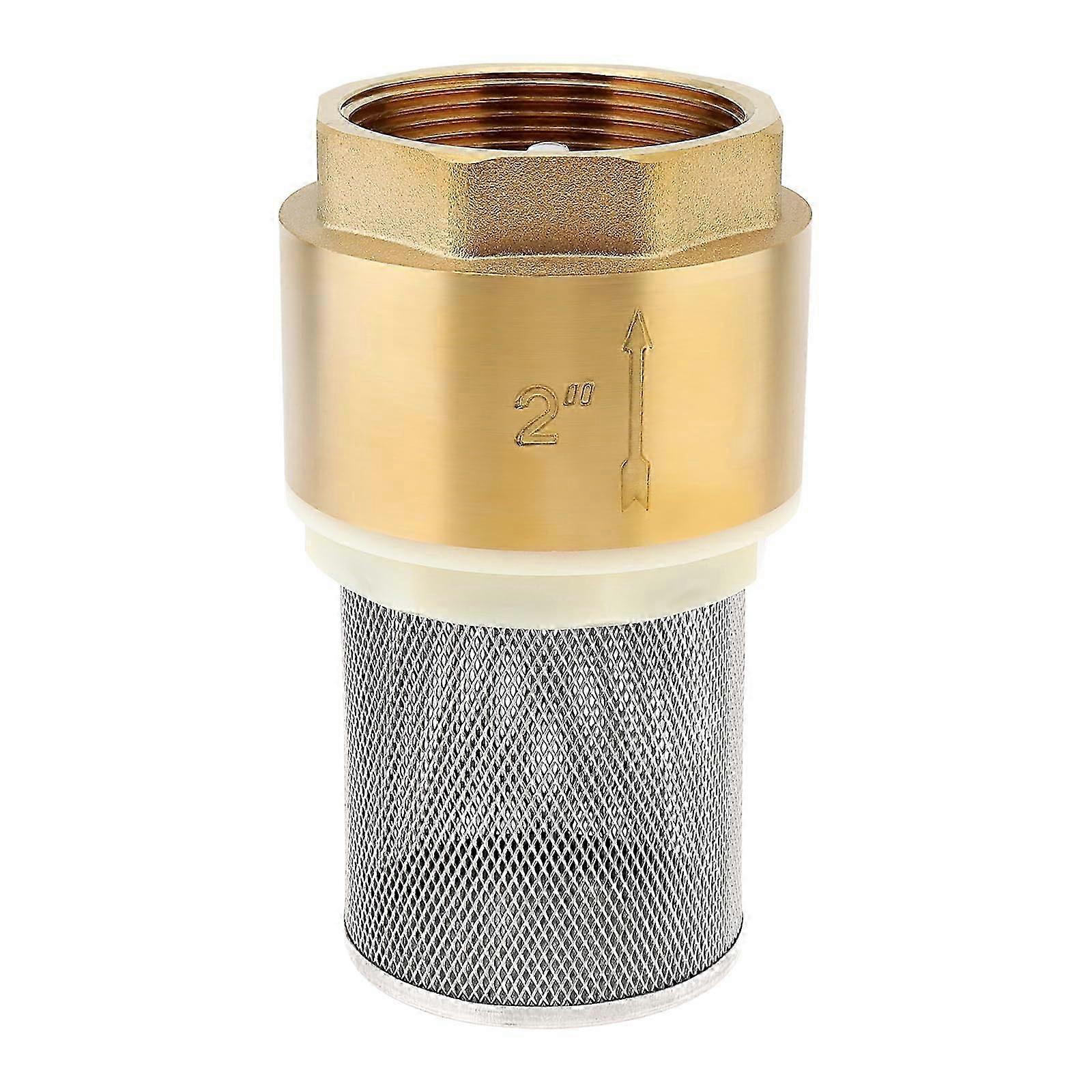 2 Inch Foot Valve, Pump Bottom Valve With Filter Backflow Preventer