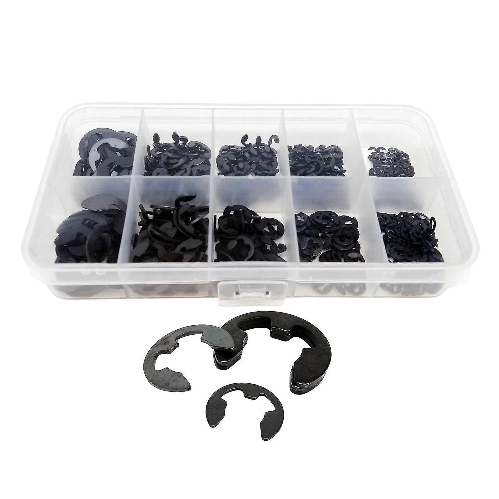 580 Pieces E Shaped Clamp Snap Durable Fasteners Stainless Steel External