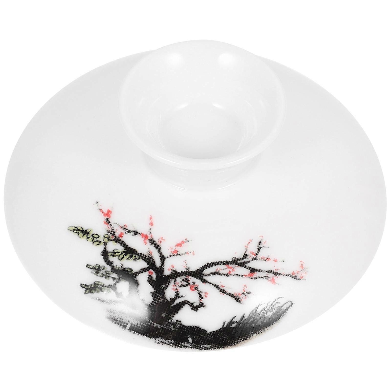Replaceable Ceramic Tea Cup Lid for Teapot – Heat Resistant, Smooth Edge Design, Easy Maintenance for Home, Parties, Camping Use