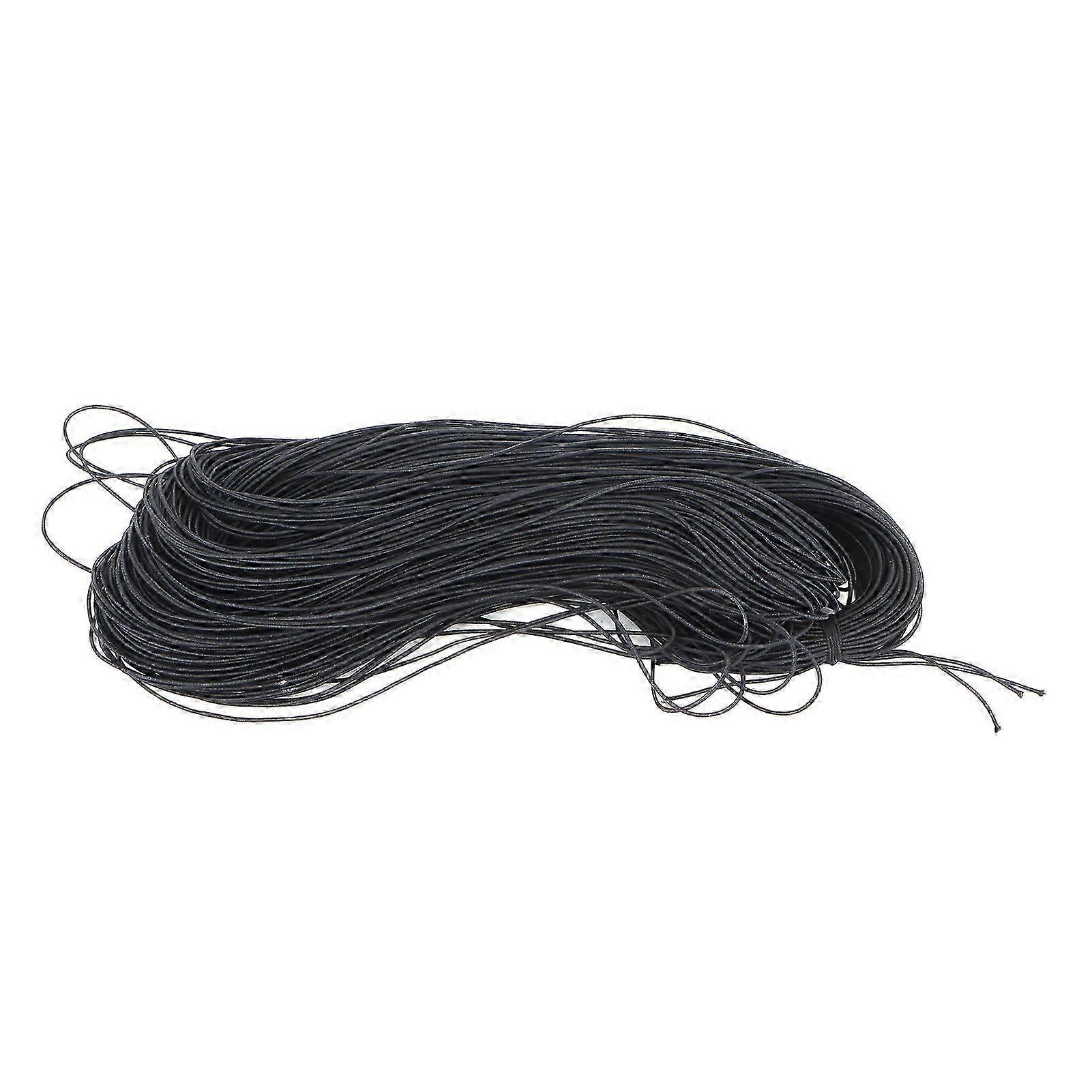 100m Round Elastic Band Tag Rope DIY Bracelet Beading Cord Line Accessories Black 2025