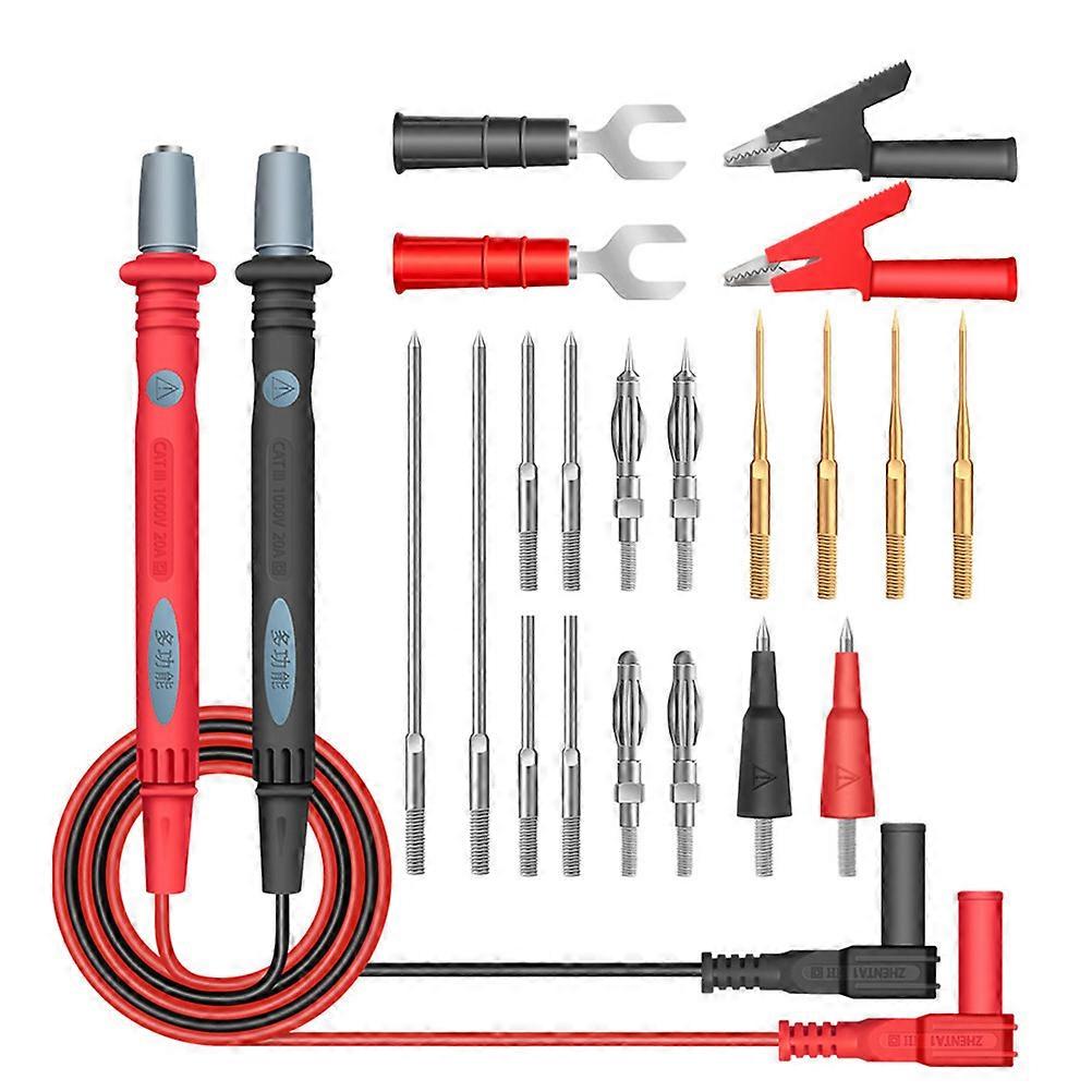 Automotive Multimeter Test Leads Circuit Testing Accessory Black Color 1 Set