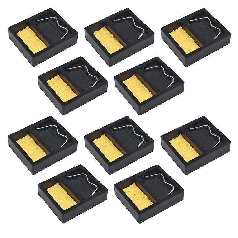 Heat-Resistant Soldering Iron Stand Practical Design For Workshop Use Black 4.7x4.06cm Stable Base 10Pcs