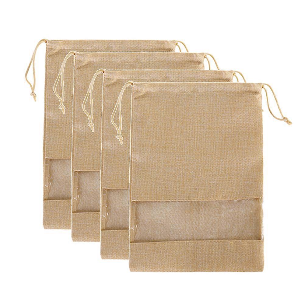 Daily Use Trainer Shoe Bag Thicken Cotton and Linen Square Shape 41X29cm 4Pcs
