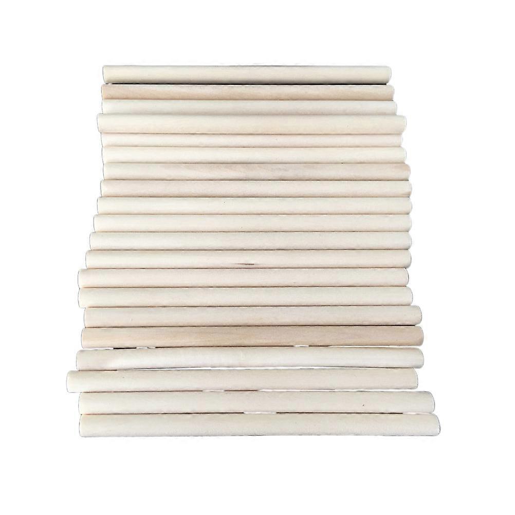 Unfinished Wood Sticks Craft Sticks Model Building Supplies Round Woodcraft Sticks For Diy Projects Durable Art Craft Rods 50Pcs