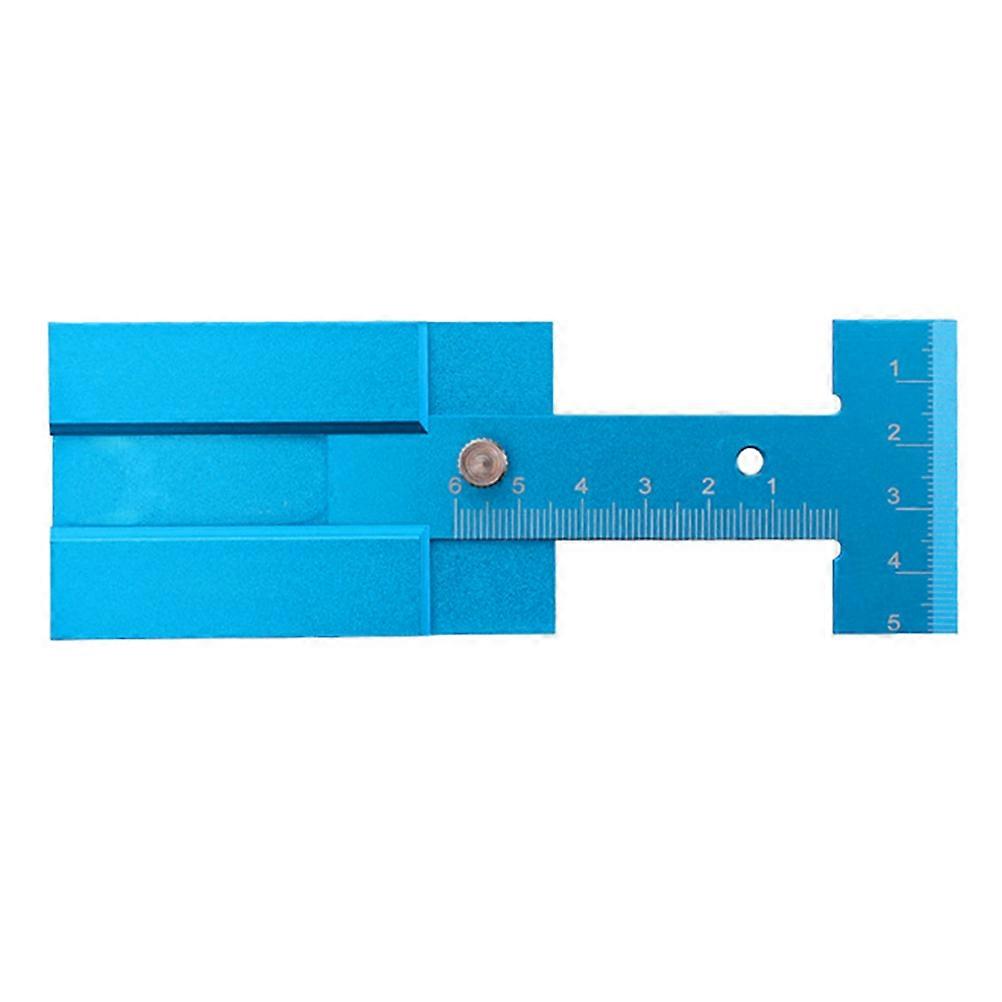 Precision Ruler Wood Scale For Carpenter Use Screw Fixing Device Sky-Blue 1Pack