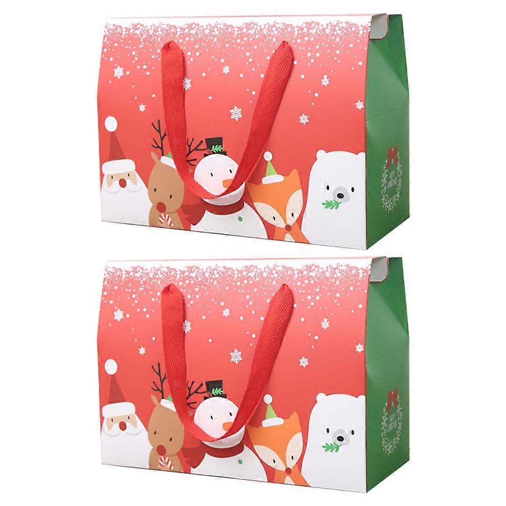 Craft Storage Box Christmas present Box Packaging Case Multi Color Rectangular Open Design With Handles For Chocolate Large Size 6Pcs