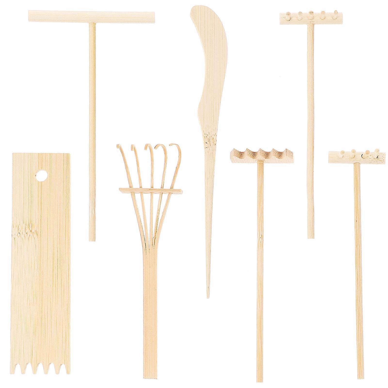 Miniature Rake Set for Zen Garden & Desktop Sand Tray Arrangement – Decorative Micro Rakes for Meditation and Aesthetic Display