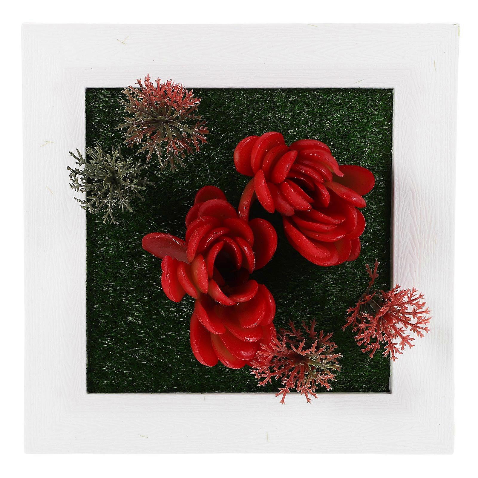 Artificial Succulent Wall Decor Red Plastic DIY Creative Wall Planter for Home Decor Low-Maintenance