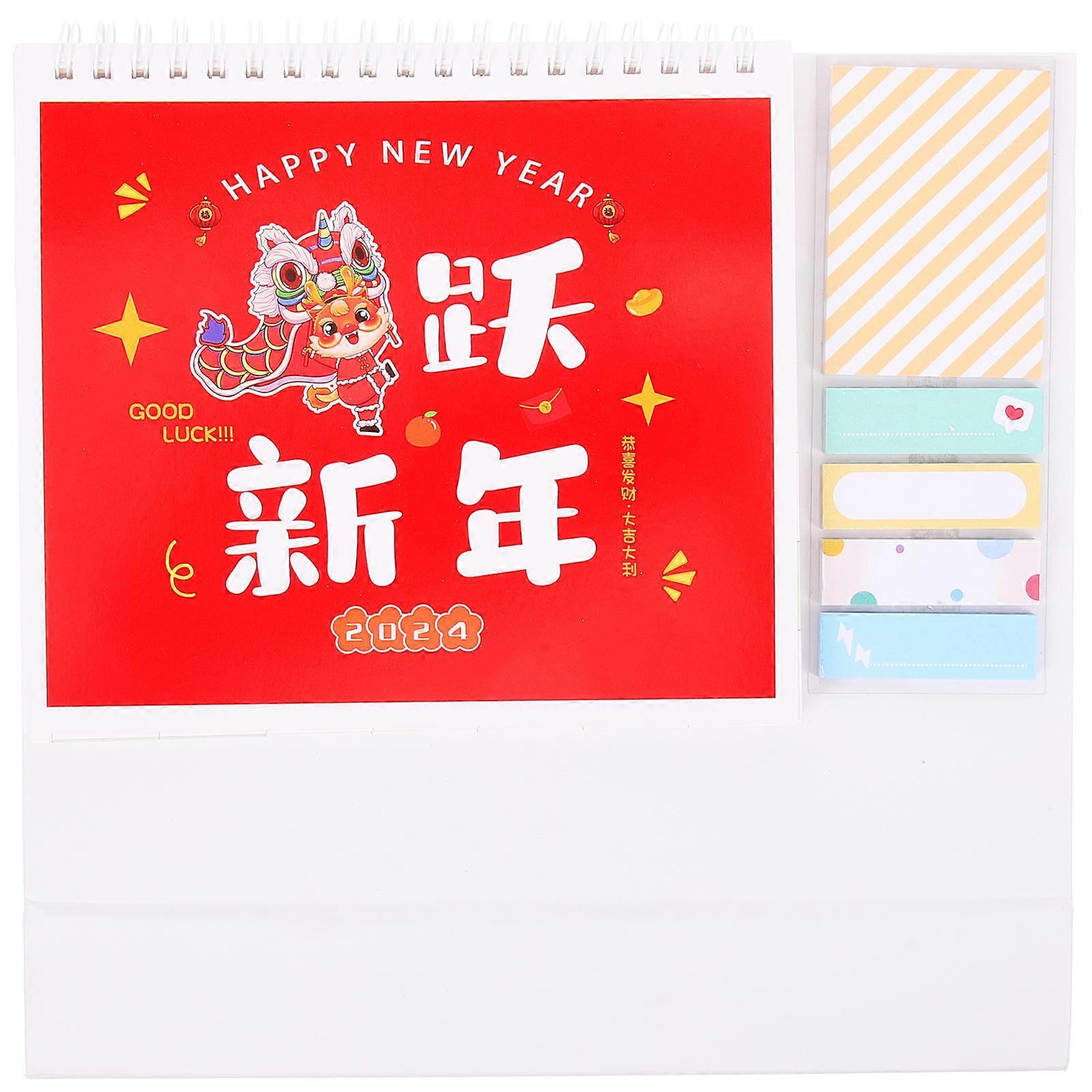 Business Calendar Standing Desk Calendar Rectangular Shape Paper Material Scheduling Home Use 24.00X19.00X8.00CM 1Pcs