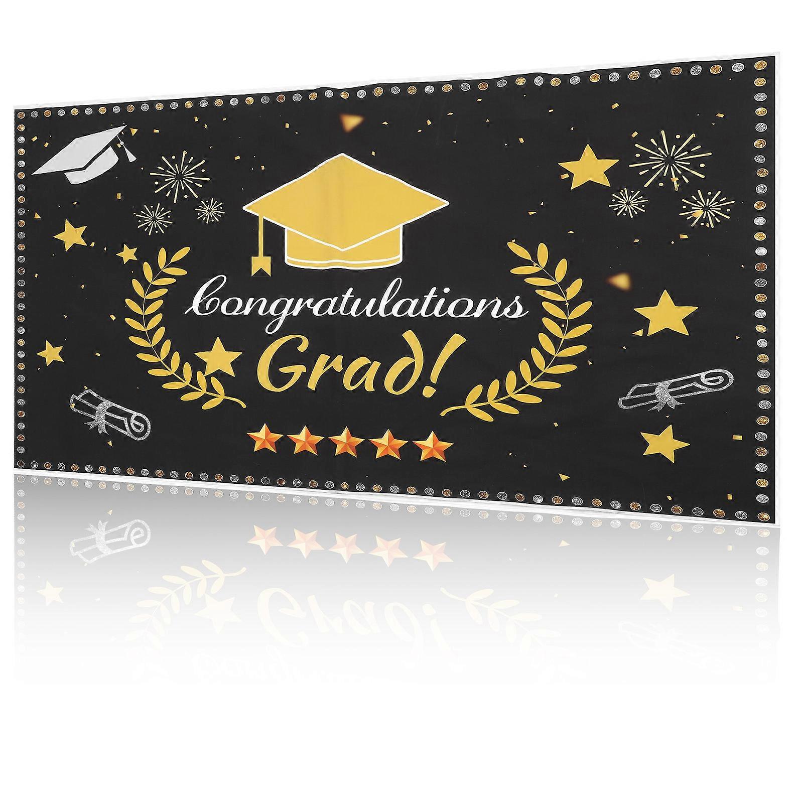 Creative Graduation Party Hanging Banner – Durable Lightweight Decorative Photo Prop for Celebration Backdrops and Events