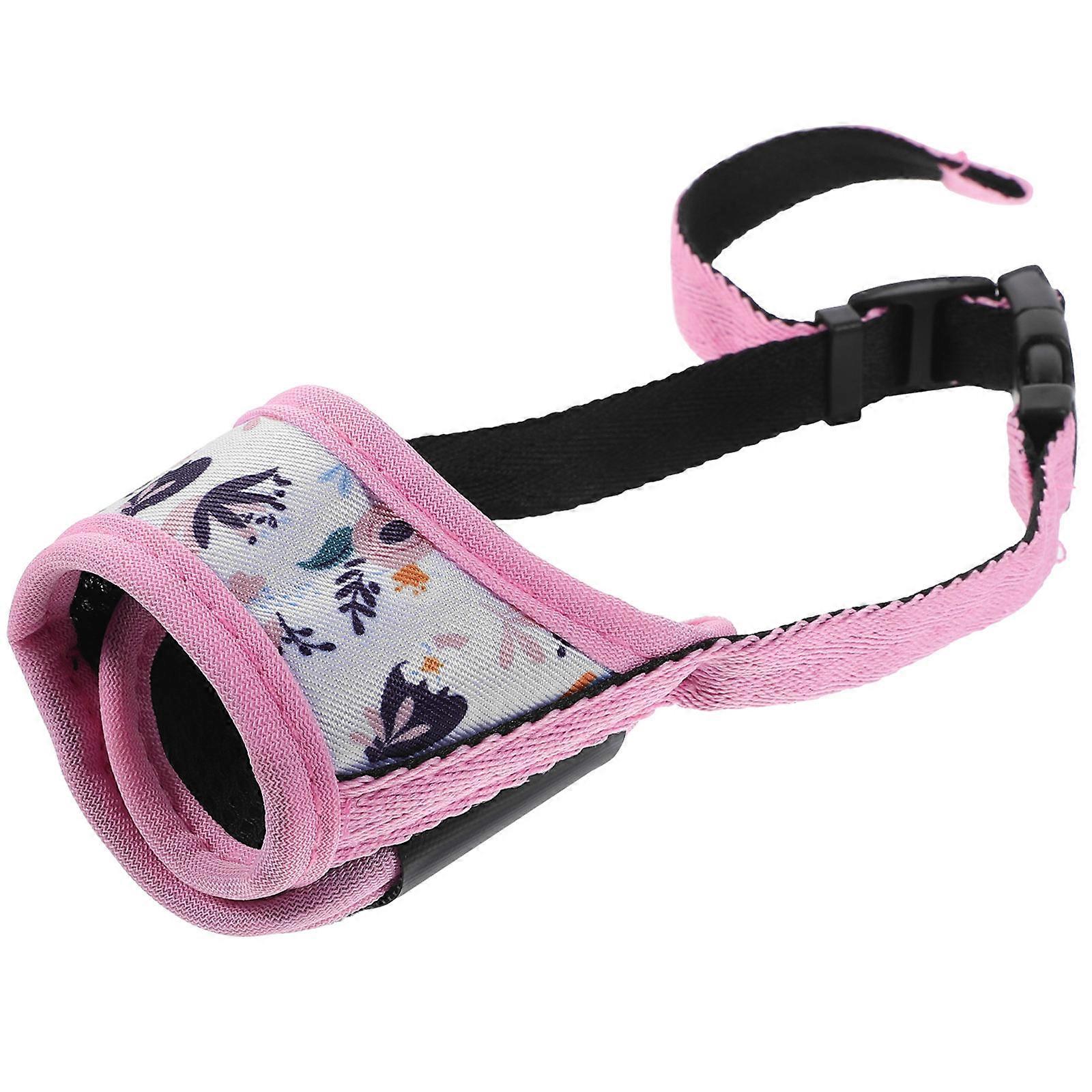 Small Dog Muzzles to Prevent Biting Pink 4.13X3.54X3.34in Outdoor Use 1Pack