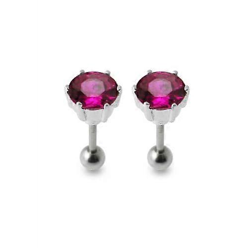 Silver Stud With Zirconia Stone