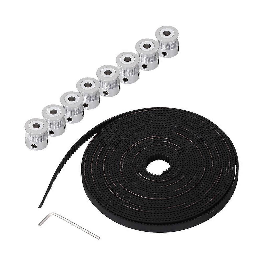Gear Wheel Timing Pulley 3D Printer Components Linear Motion Assorted Color 5Mm Wide Belt Precision 8Pcs