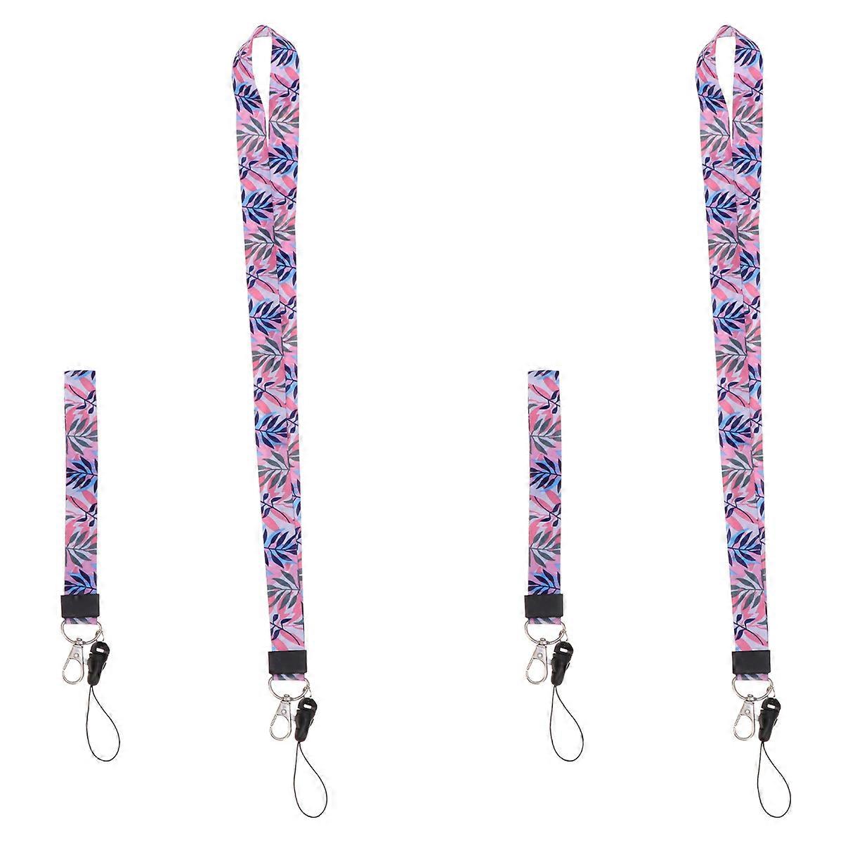 Multi Functional Lanyard Mobile Phone Case Rope For Office And School Use 48x2x0.2cm 2Set