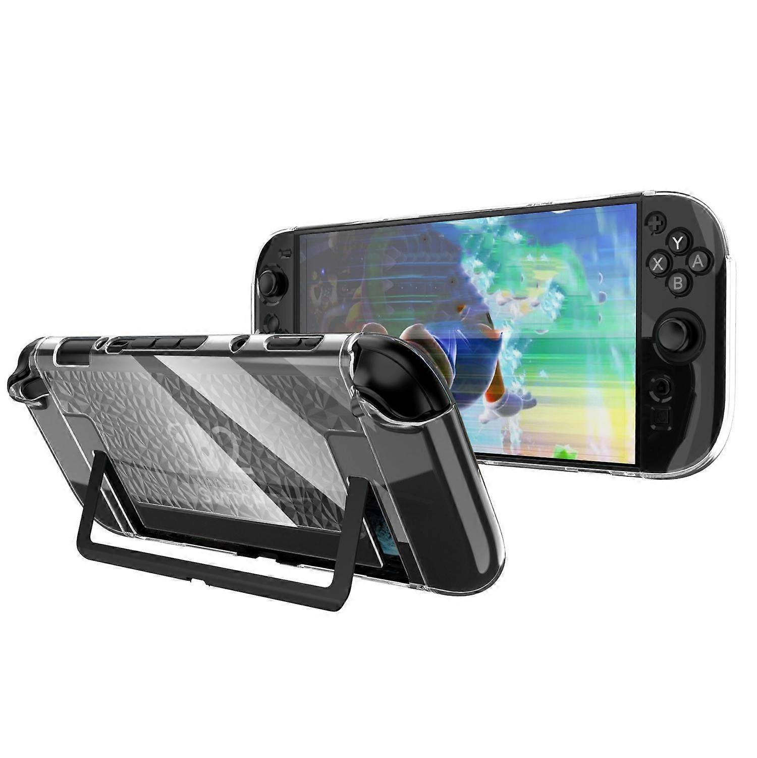 For Nintendo Switch 2 TPU+PC Split Transparent Case Cover Shockproof Shell TPU+PC Diamond Split Case