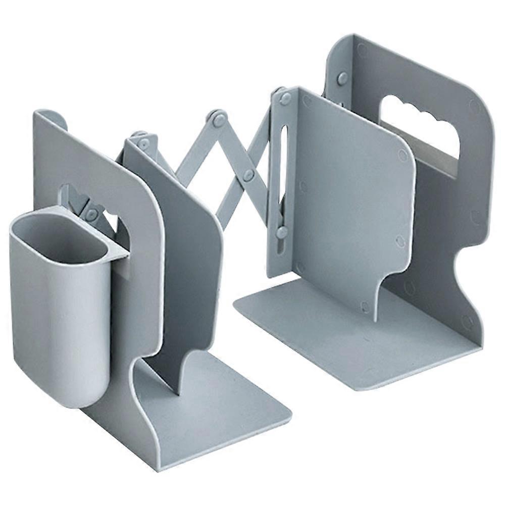 Porte-livres créatif à usage bibliothèque gris 53,5x19cm 1Set
