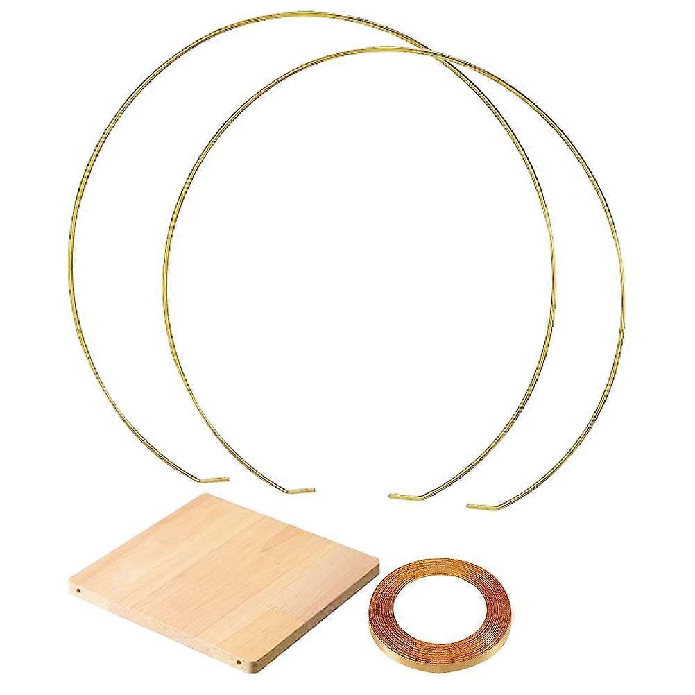 Floral Hoop Wedding Centerpiece Στεφάνι Macrame Hoop Ring για DIY Διακόσμηση Τραπεζιού Γάμου Circular Natural Look Metal 1Set