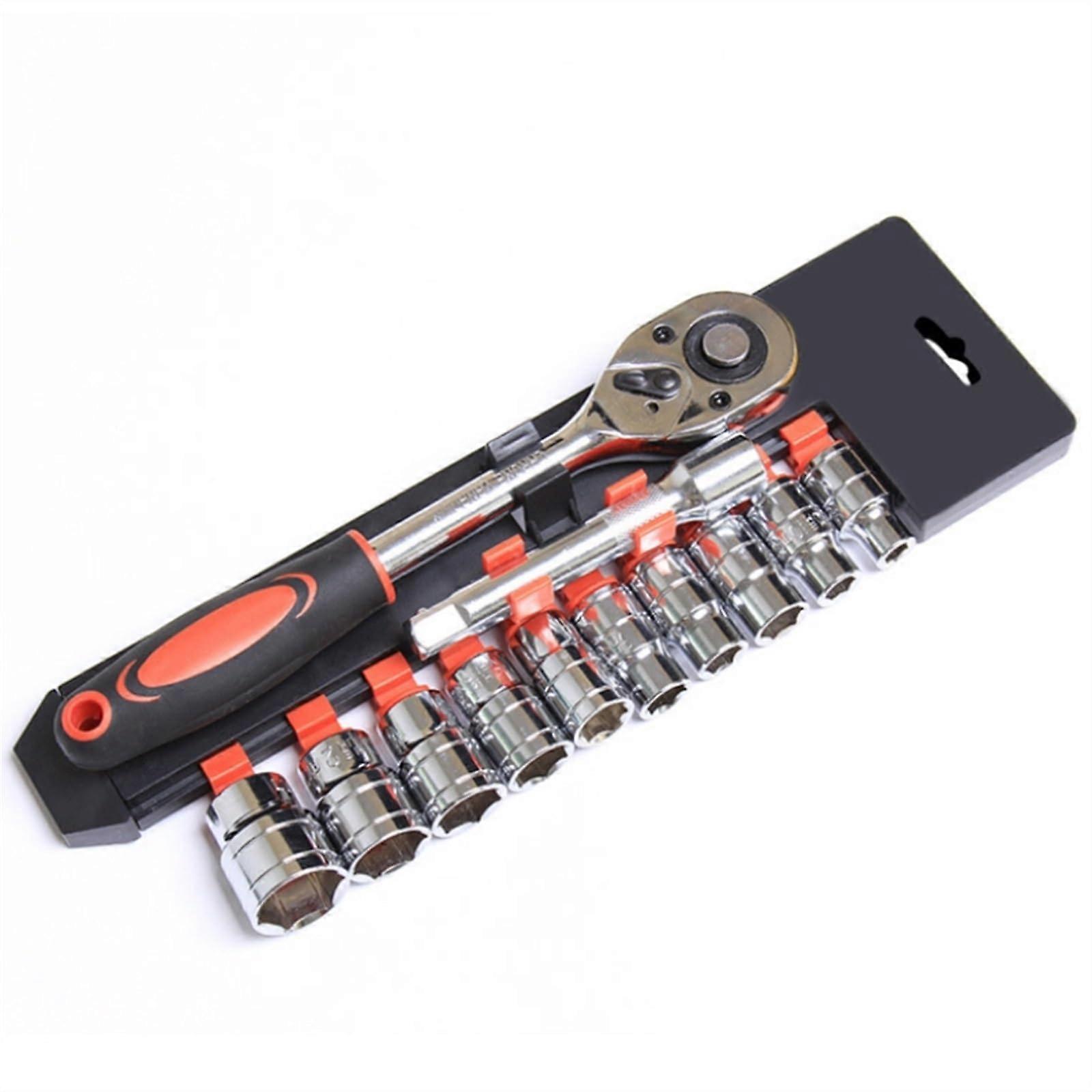 MechanicSet Socket Ratchet Auto Repair Tool Wrench Set Head Ratchet Pawl Socket Wrench Screwdriver Tool Set (12pcs)