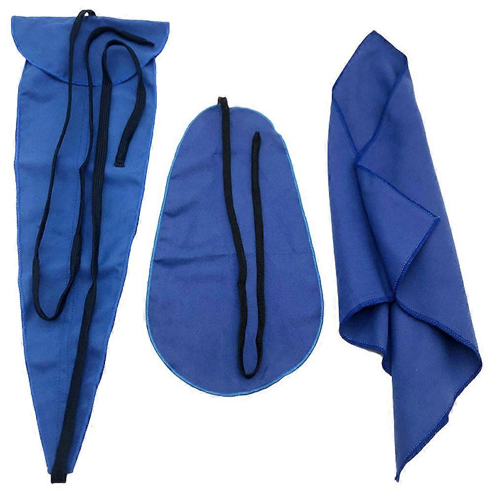 قماش تنظيف الساكسفون محمول امتصاص الماء الأزرق 35.00X35.00X0.20 سم 3 قطع