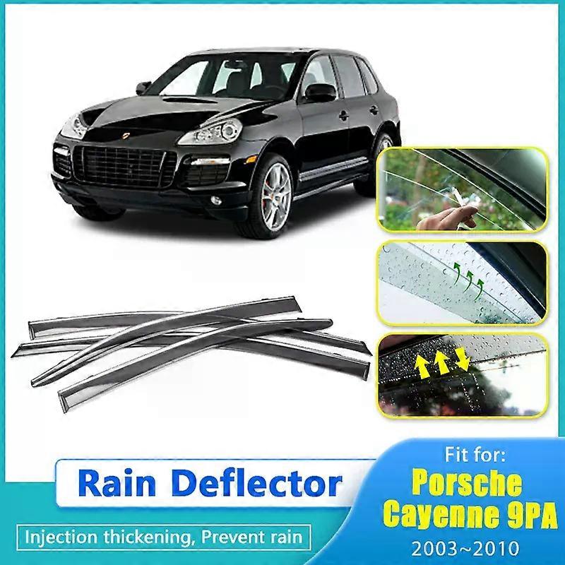 High qualityRain Deflector For Porsche Cayenne 9PA 2003 2004~2010 Car Windabweiser Window Visor Cover Guard Antirain Chuvento Sun Visor