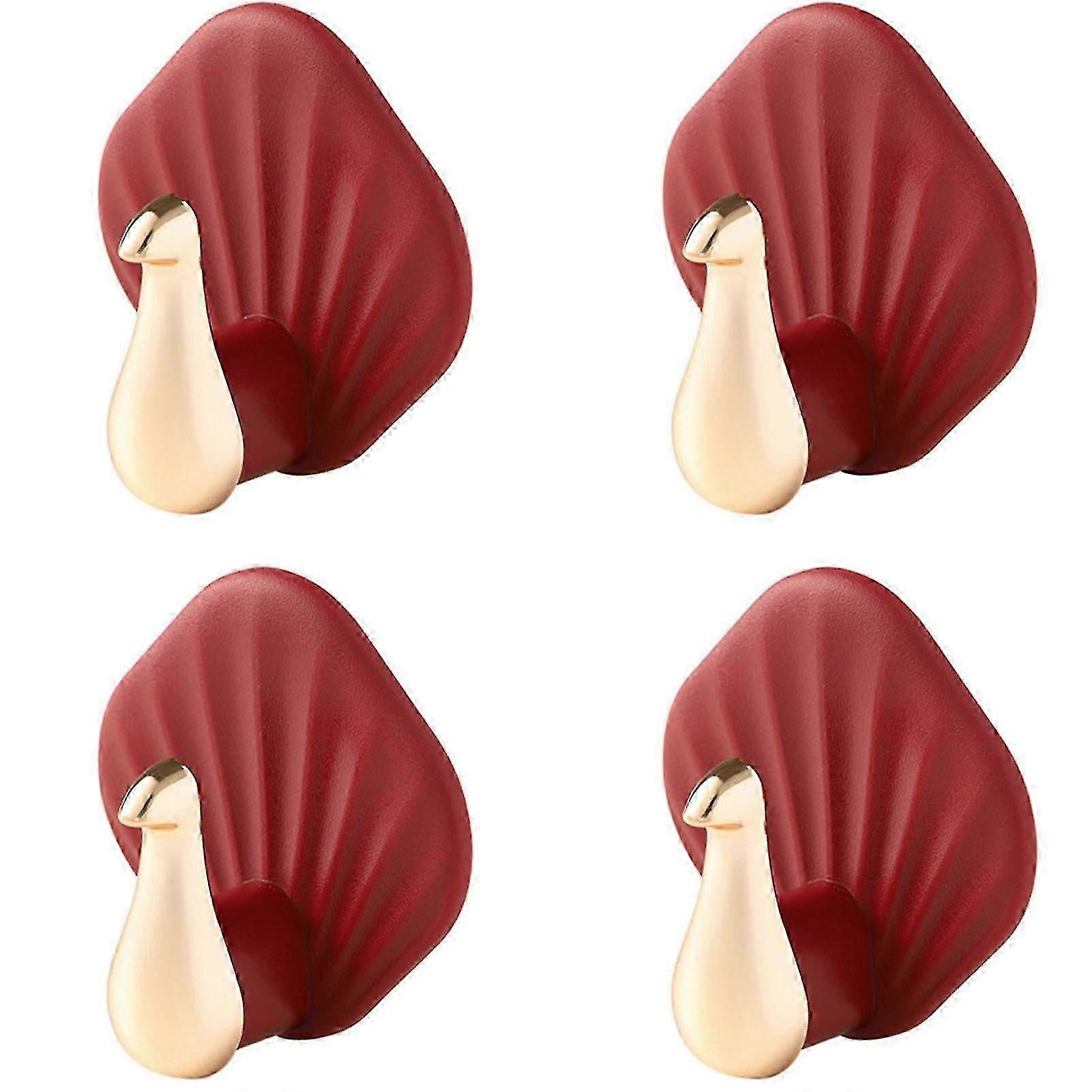 4pcs Creative Peacock Organizer Hook Versatile Elegant Decorative Hooks For Fruit Peeler Tongs Set Key Ring