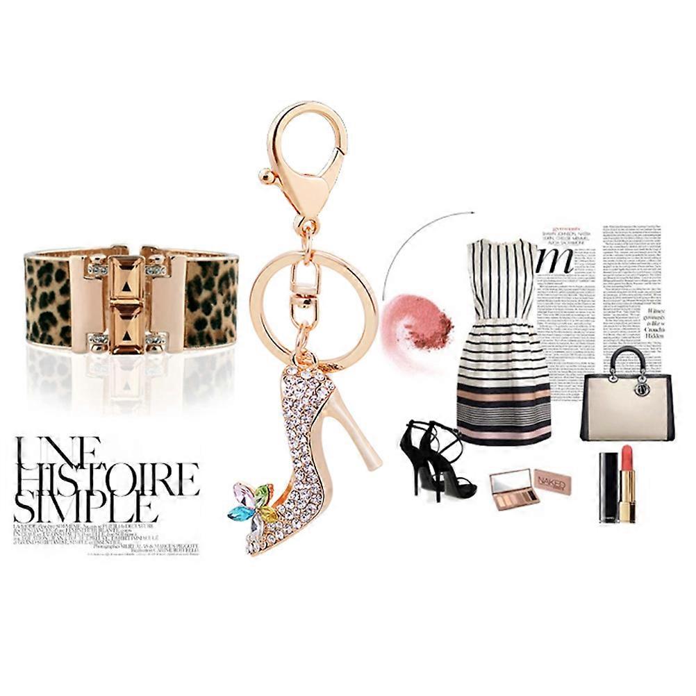 Heel Key Chain High Heel Shoes Shaped Car Keyring Multi Color 4x1.5x12cm 1Pc