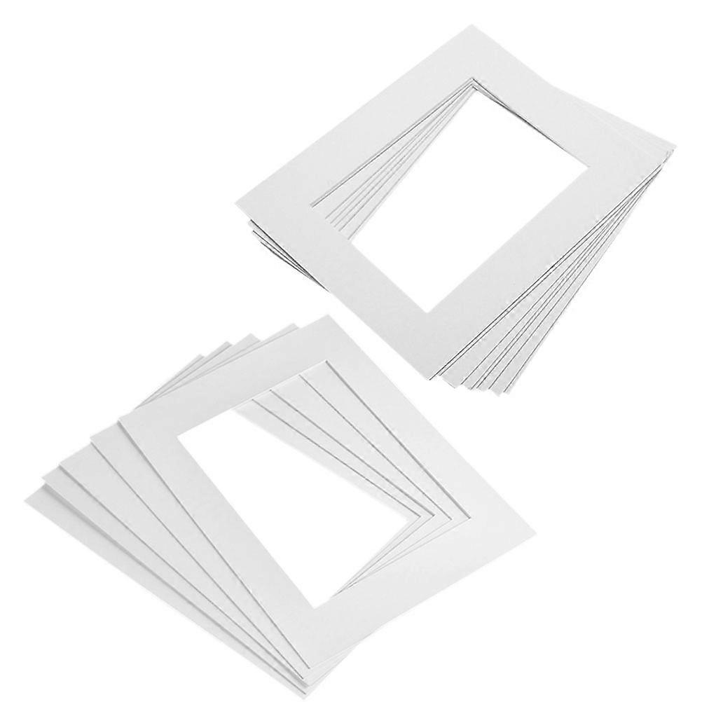 Mat Frame Artwork Holding Mats Rectangular Shape Simple Design Office Use 9.90X7.90X0.04in 15Pcs