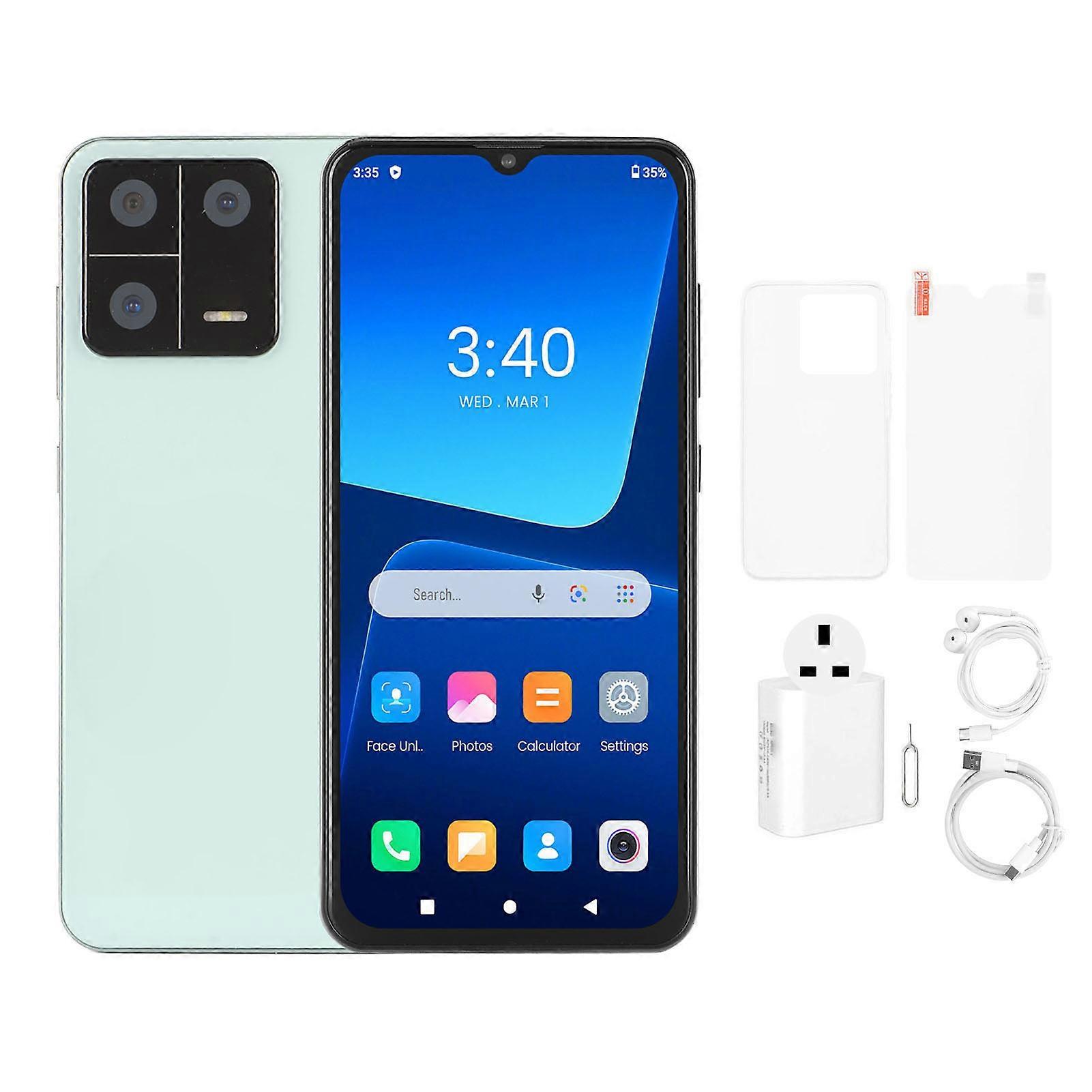 Unlocked 4G Smartphone, 6.54" IPS HD, 12GB RAM, 32MP Camera, Android 12, Face Recognition