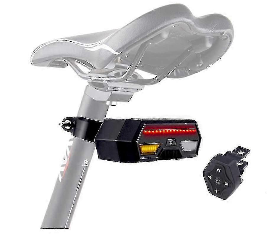 Smart Bicycle Taillight With Easy Operation Direction Changing Indicate Light High Brightness Waterproof Auto On/off For Bicycles(black)