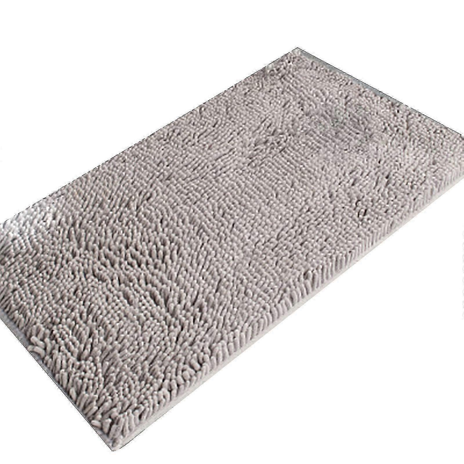 Soft Shaggy Chenille Bath Mat - Comfortable, Super Absorbent, Thick and Non-slip