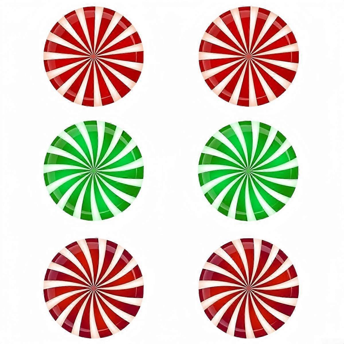 PVC Material Candy-Themed Floor Decals, 6-Pack, Festive Event Floor Decor