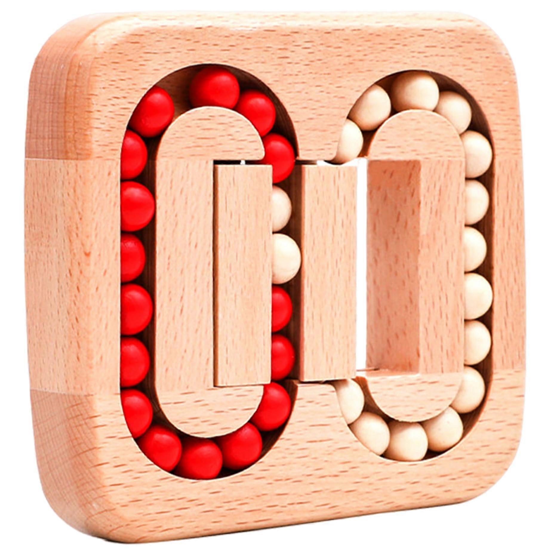 Fidget Spinner Cube Wooden Brain Teaser Puzzle for Adults and Children, Rotating Finger Tips Stress Relief Game