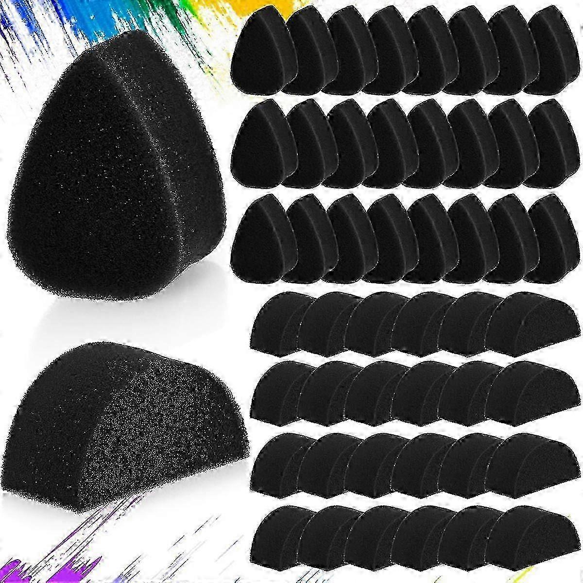 High-Density Black Face Paint Sponges for Art and Body Painting (24 Pack)