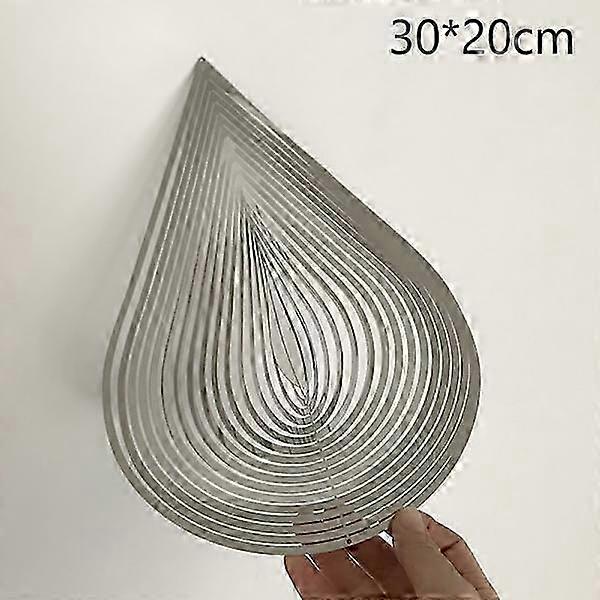 Rotating Wind Chime Bell in Stainless Steel 30*20cm