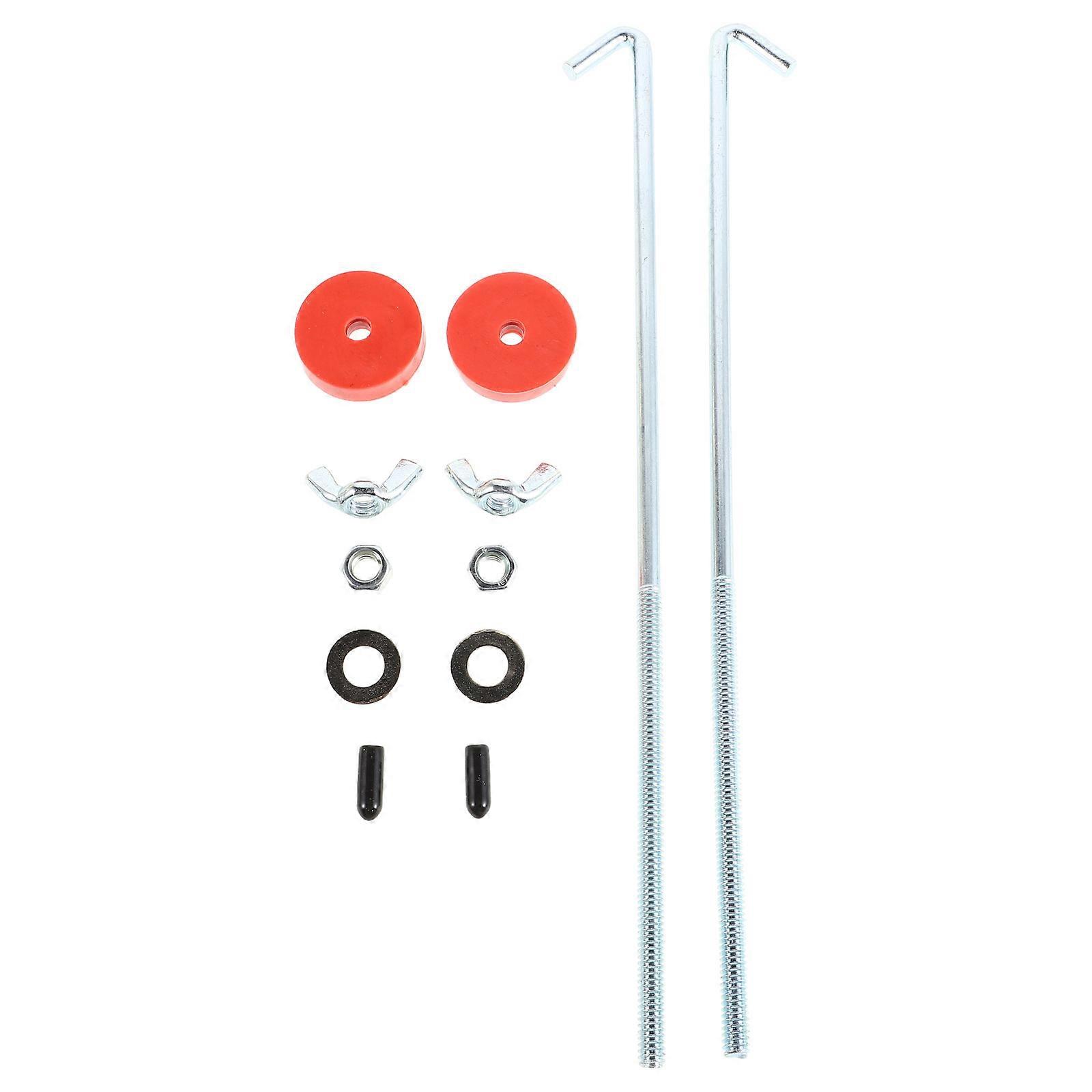 Car Battery Retainer Kit 2 Pcs Lightweight Metal Hold Down Bolt Bracket for Secure Fix Enhanced Support Easy Installation Vehicle Battery Fixing
