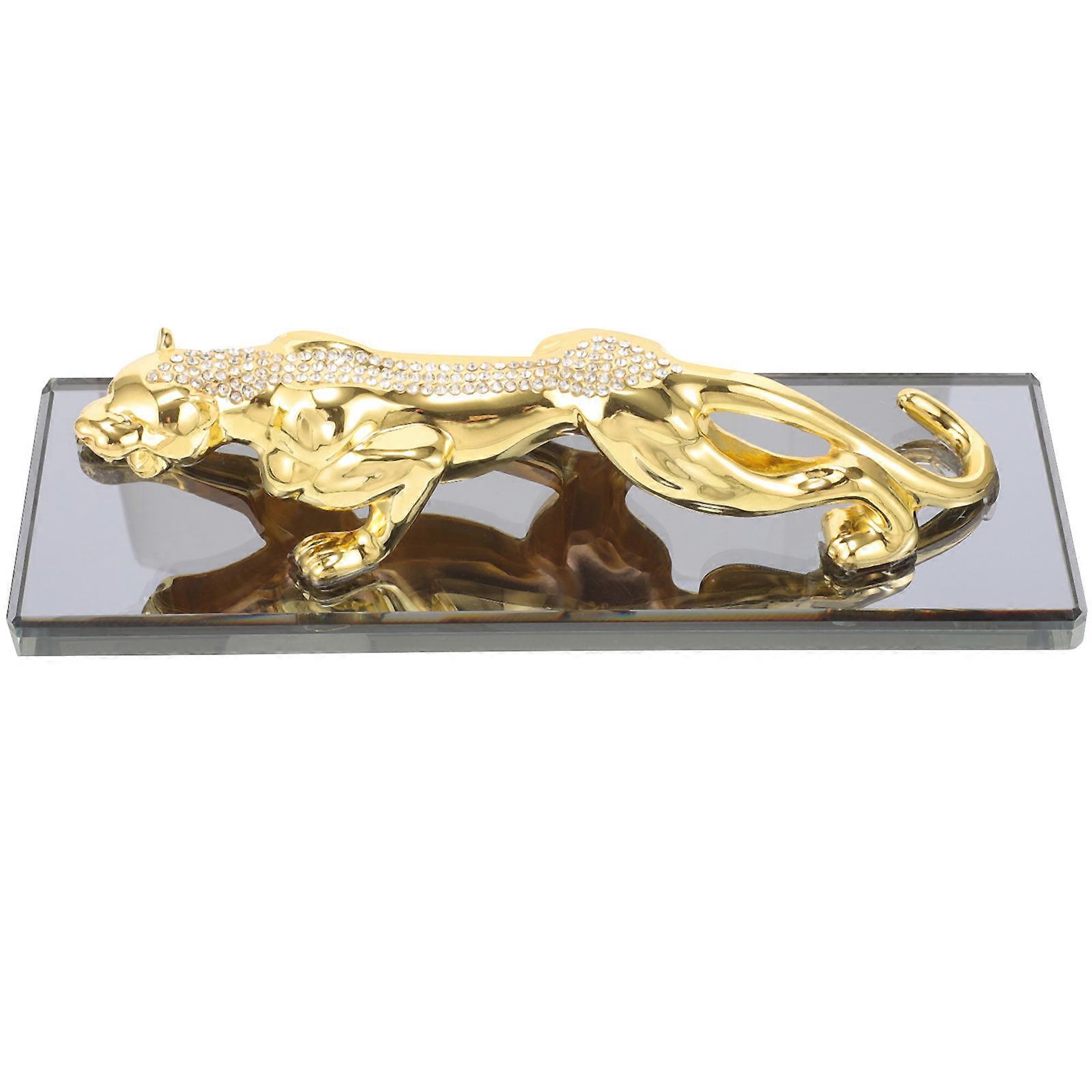 Car Interior Perfume Money Leopard Shape Golden Dashboard Design 1Set