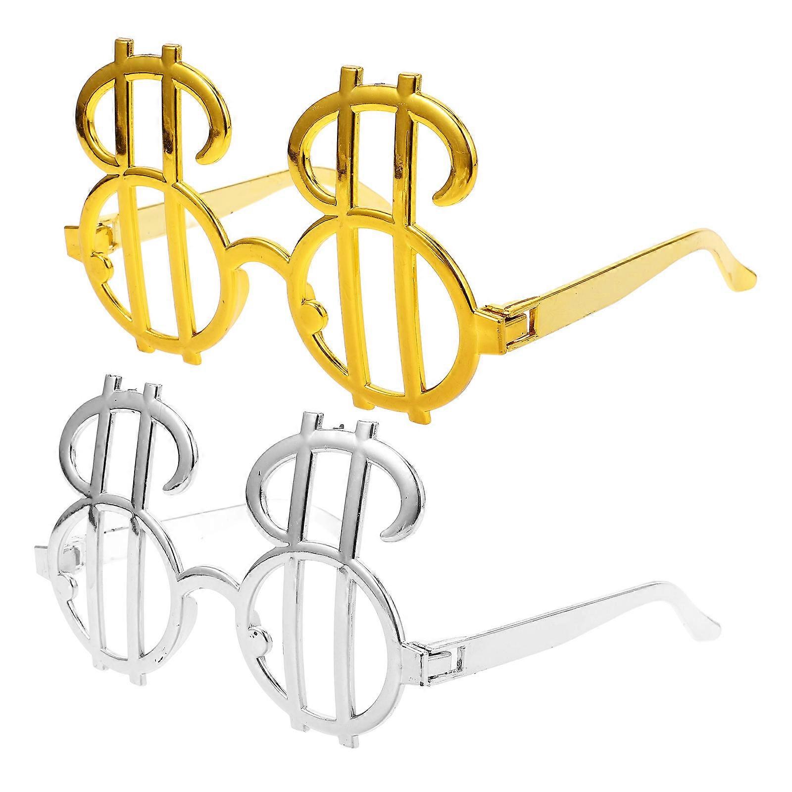 Unique Style Glasses Assorted Color Plastic Party Glasses Role Playing 2Pcs