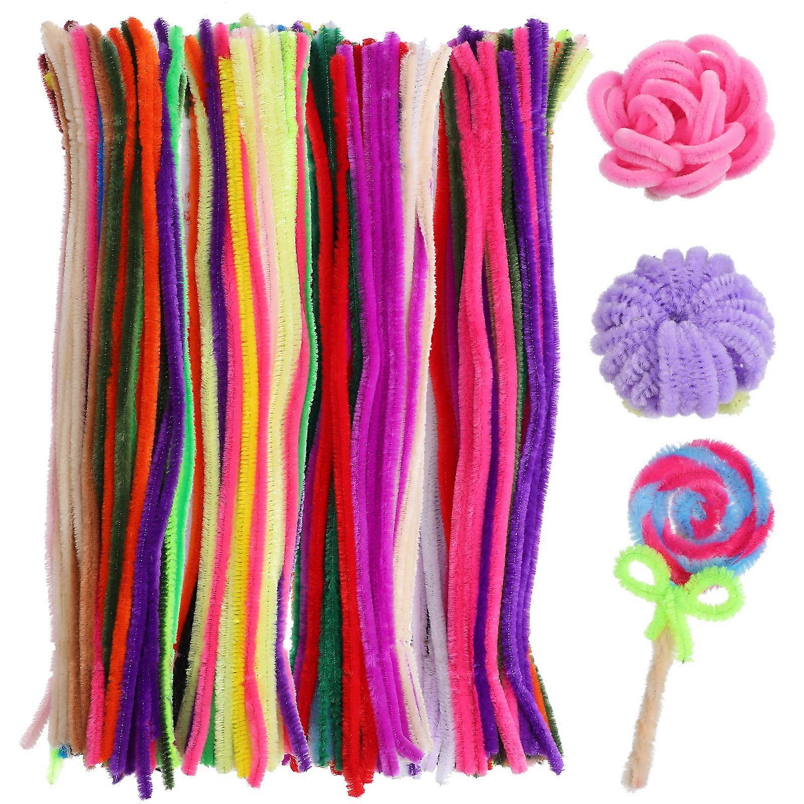 Flexible Chenille Craft Sticks 400 pcs, Bendable Pipe Cleaners for DIY Projects and Creative Activities