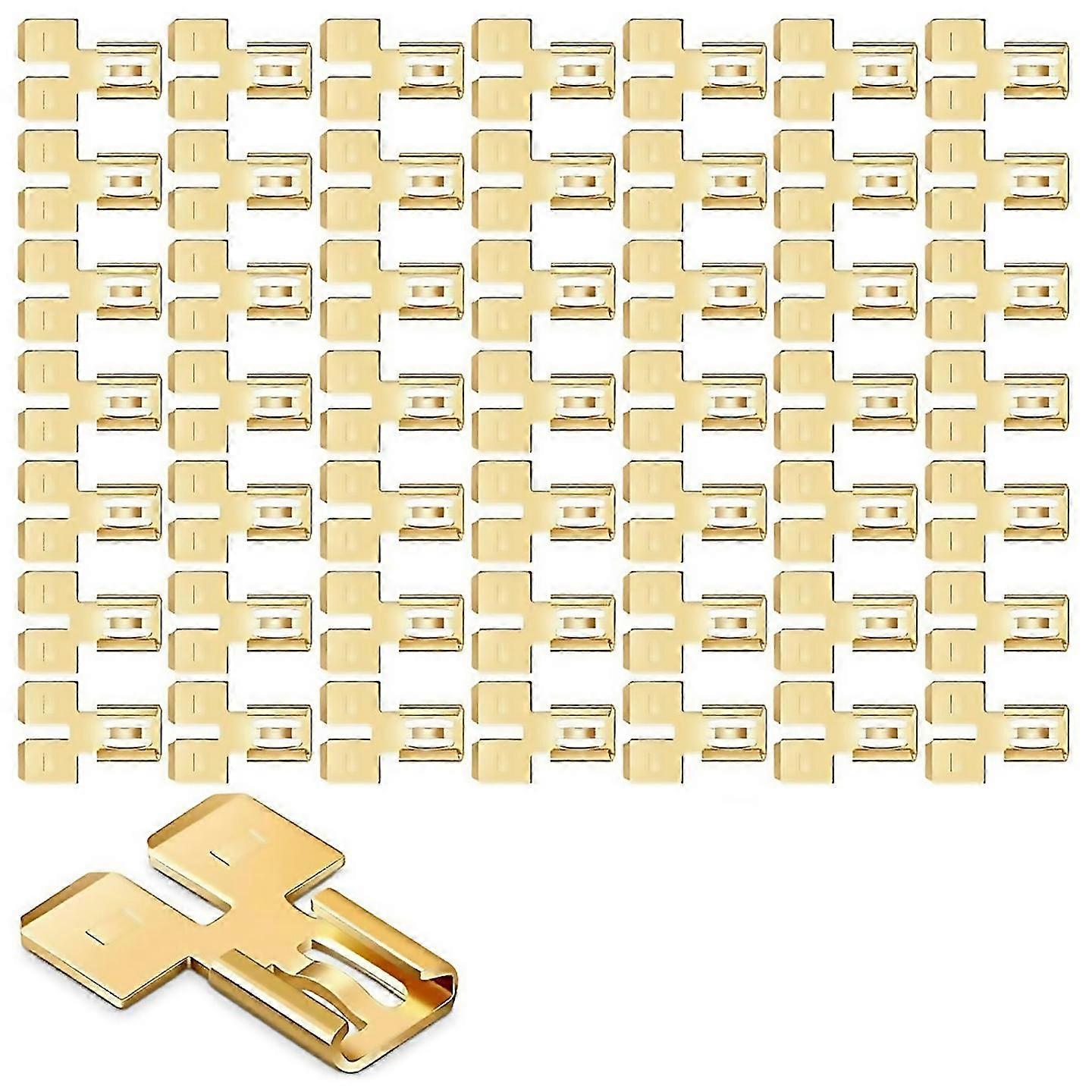 For 50pcs Double Piggyback Spade Connector Quick Disconnect 2 Way Wire