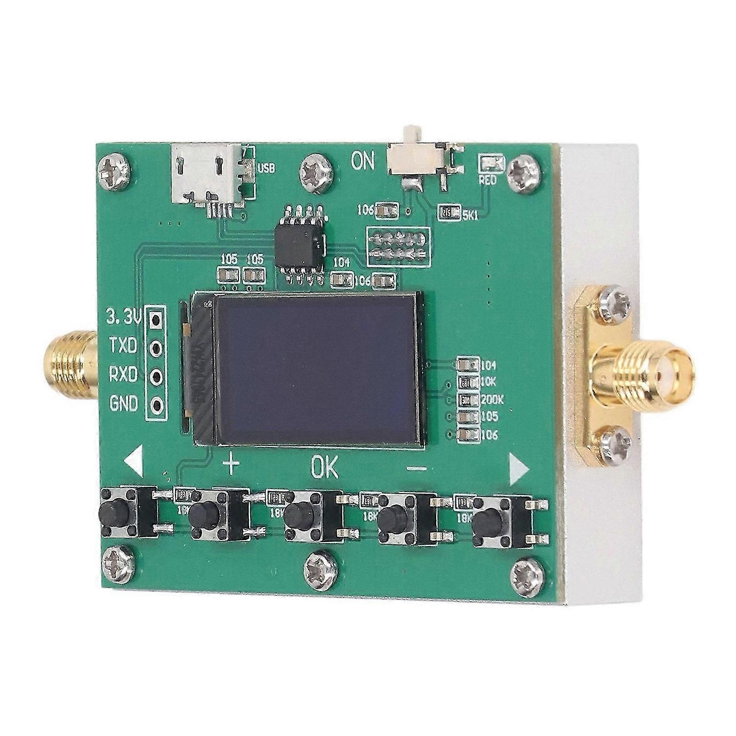 Digital Attenuator 6G RF Programmable Module 30DB Stepping 0.25DB Organic Light Emitting Diode Display CNC Case