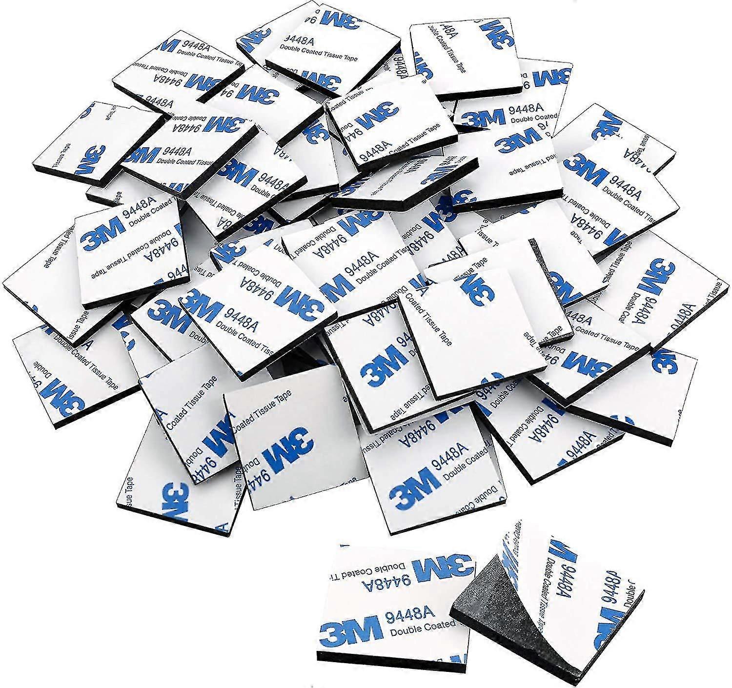 120 Pack Square Double Sided Foam Tape Strong Pad Mounting Adhesive Tape (black)