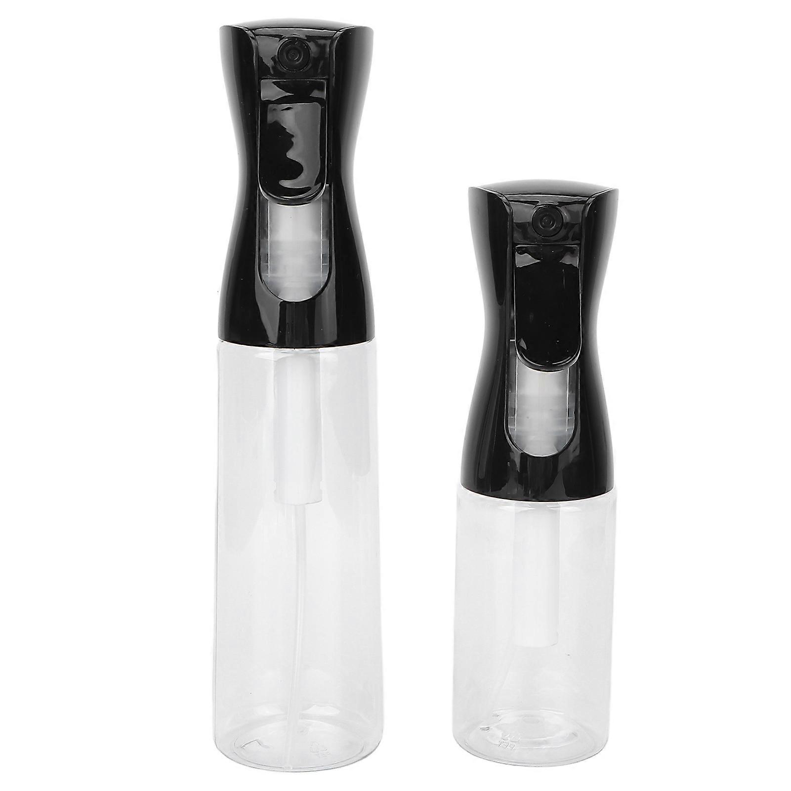 2pcs Continuous Spray Refillable Fine Mist Sprayer Bottle for Hair Styling Cleaning 300ml 200ml