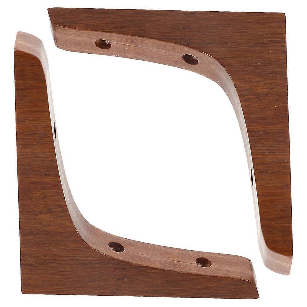 Shelf Bracket Heavy Duty Support Floating Shelf Holder Brown 14.30X12.30X2.00CM Display 2Pcs