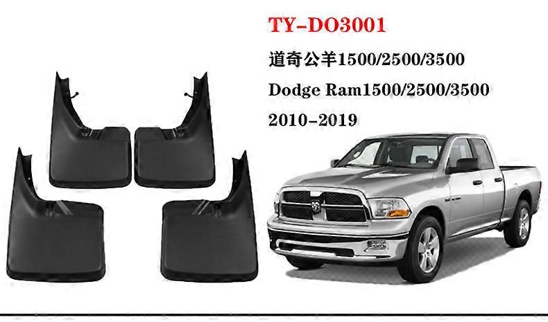 Adatto per Ram 1500 parafango 09-18 Dodge Ram 2500 parafanghi parafango paraspruzzi anteriore posteriore razzi paraspruzzi copertura auto accessorie