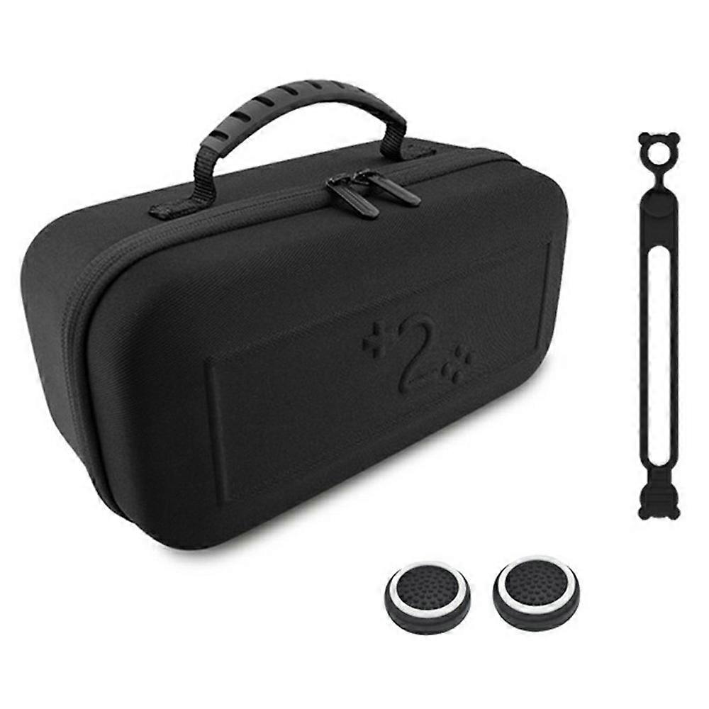 Compatible For Nintendo Switch 2 Carrying Case Large Capacity Storage Bag with Fixing Strap and Joystick Caps