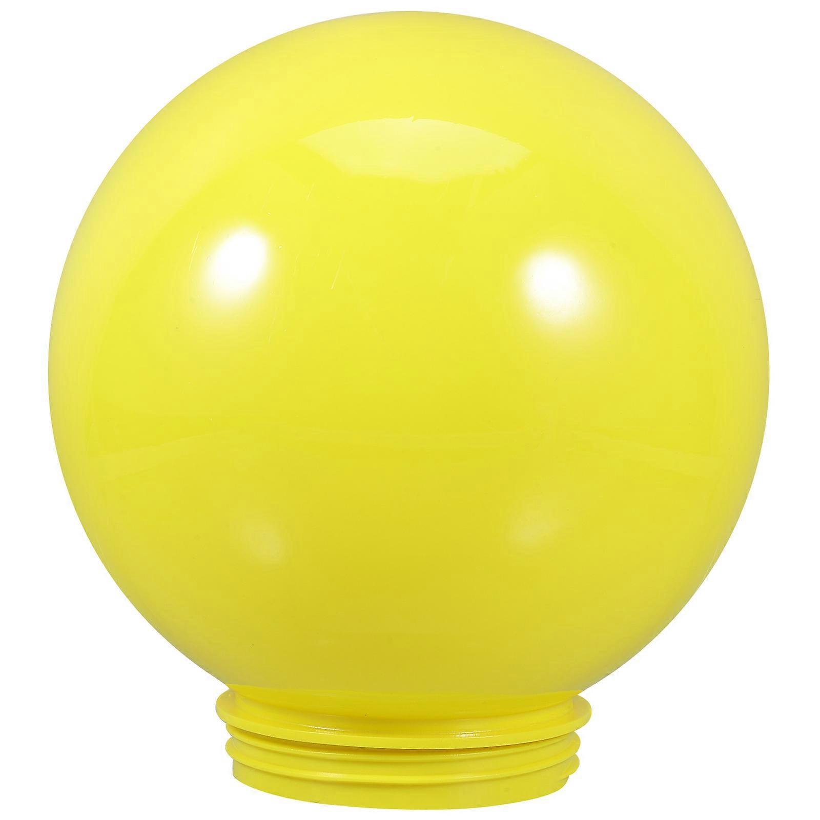 Yellow Round Acrylic Lamp Shade Replacement for Light Fixtures, Suitable for Garden, Patio and Home Lighting Decor