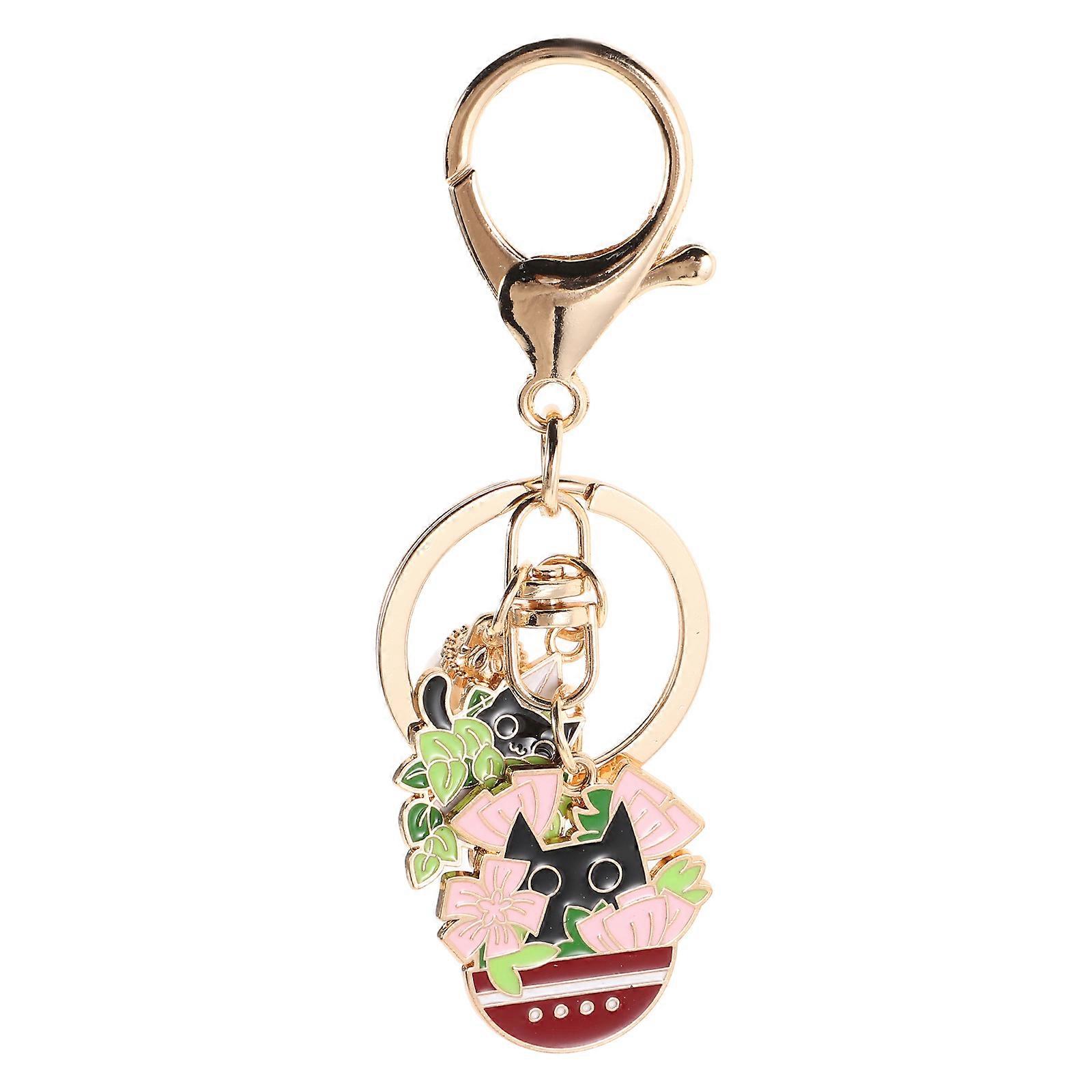Kawaii Cat Key Chains Women Creative Design Cat Element Daily Use .00X3.00X0.90CM Bag Ornament 1Pcs